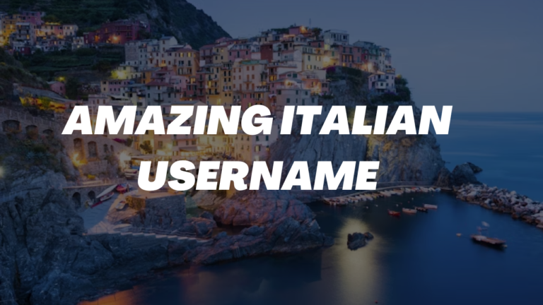 1050+ Amazing Italian Username Ideas 2024